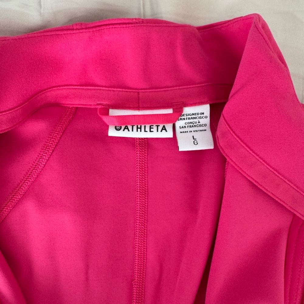 NEW athleta salutation jacket L tulip pink - Picture 2 of 3